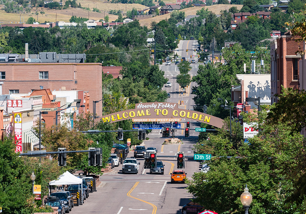 golden_areal areal view of Golden, Colorado