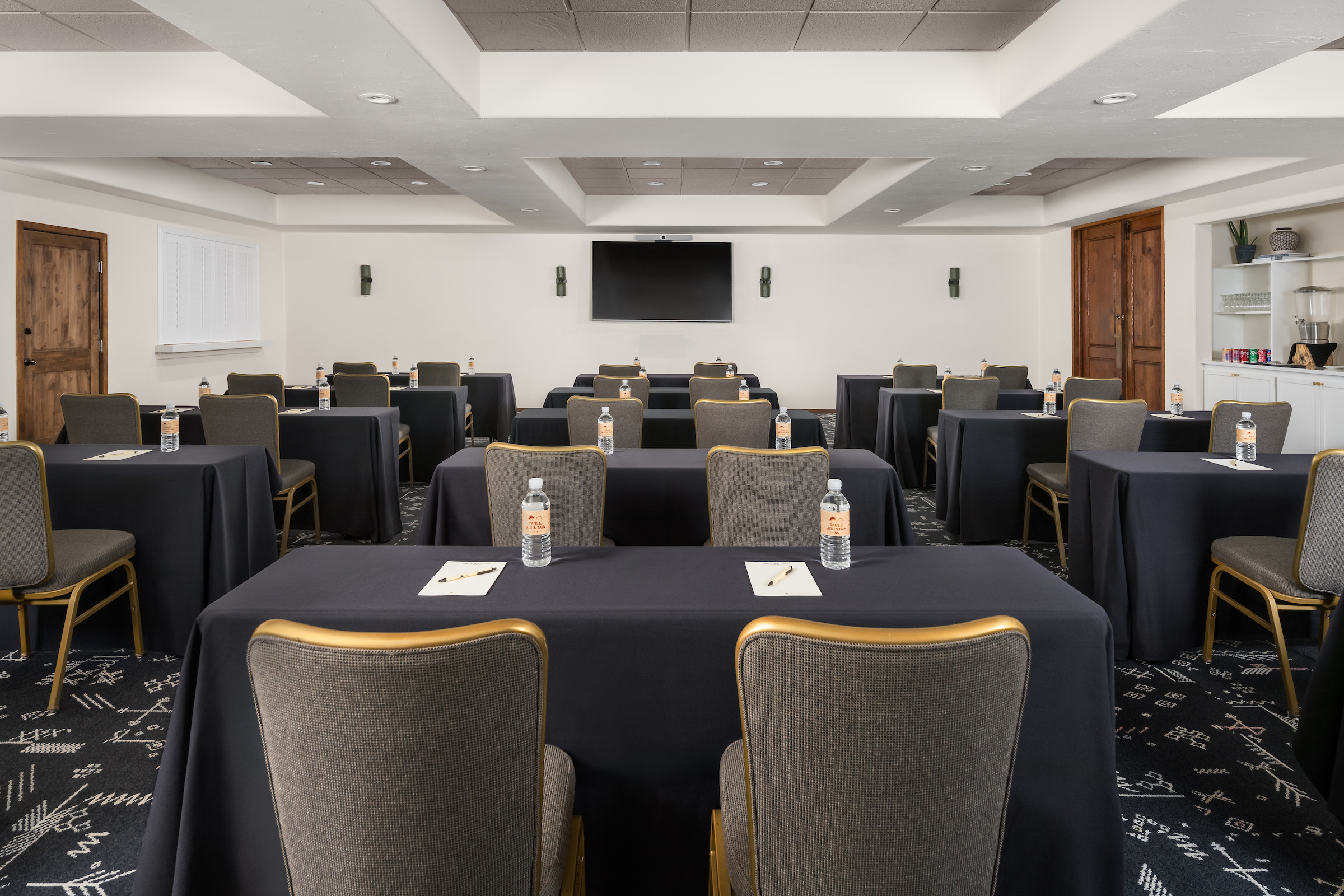 meeting room set up for conference