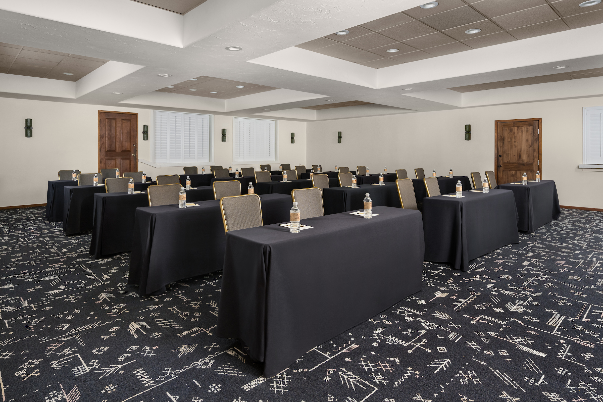 theater style seating in conference room