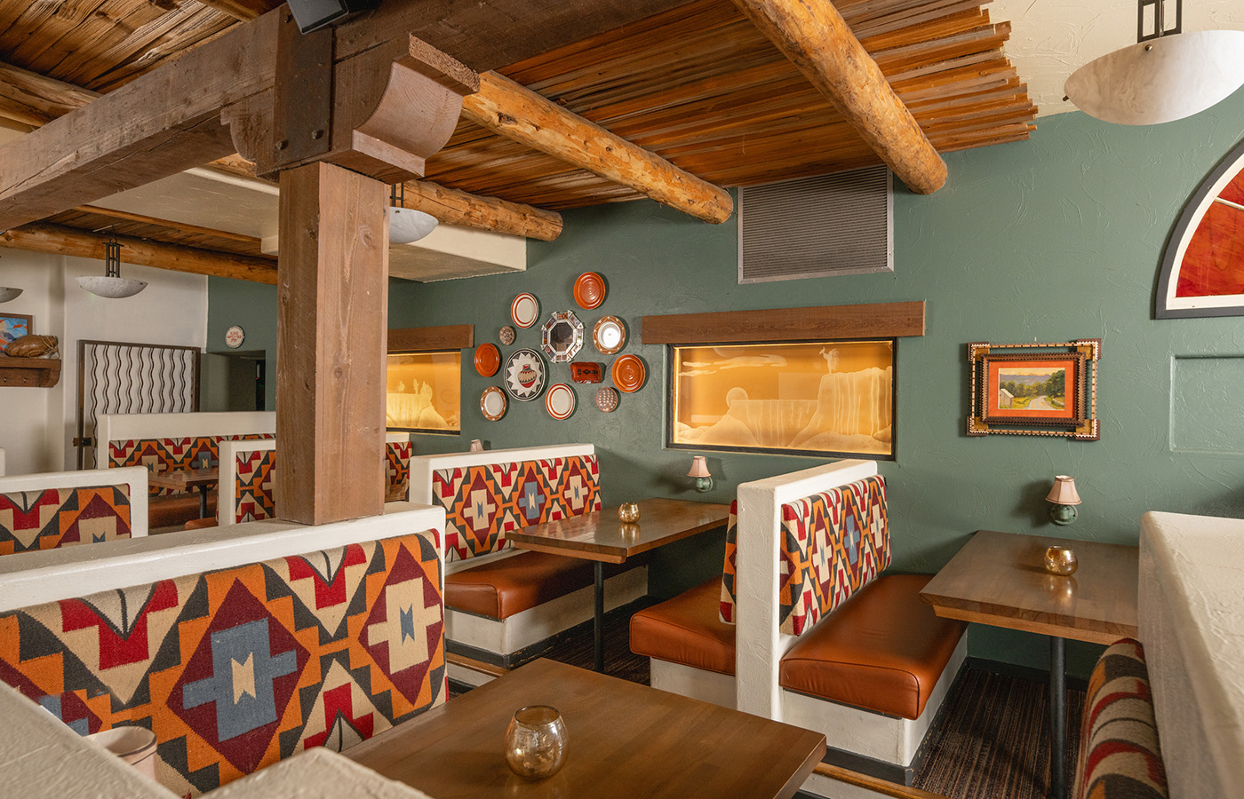 booths in cantina dining room