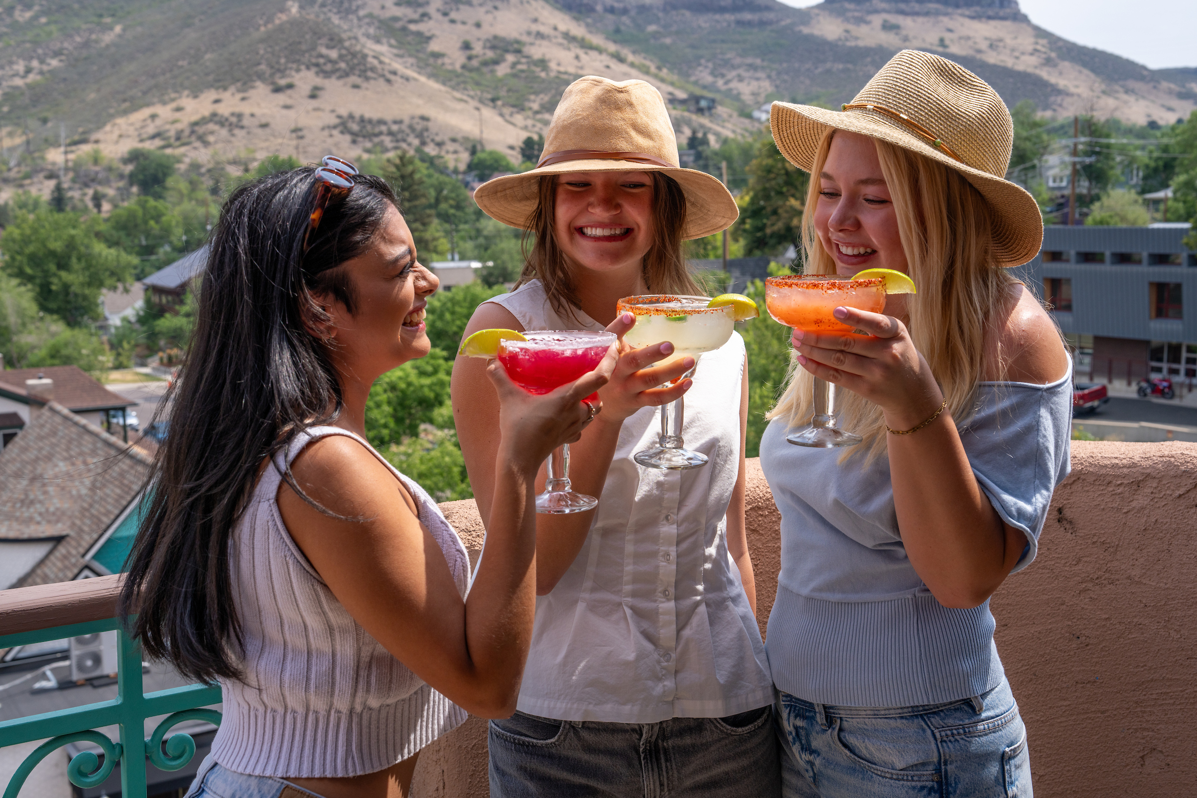friends enjoying margs